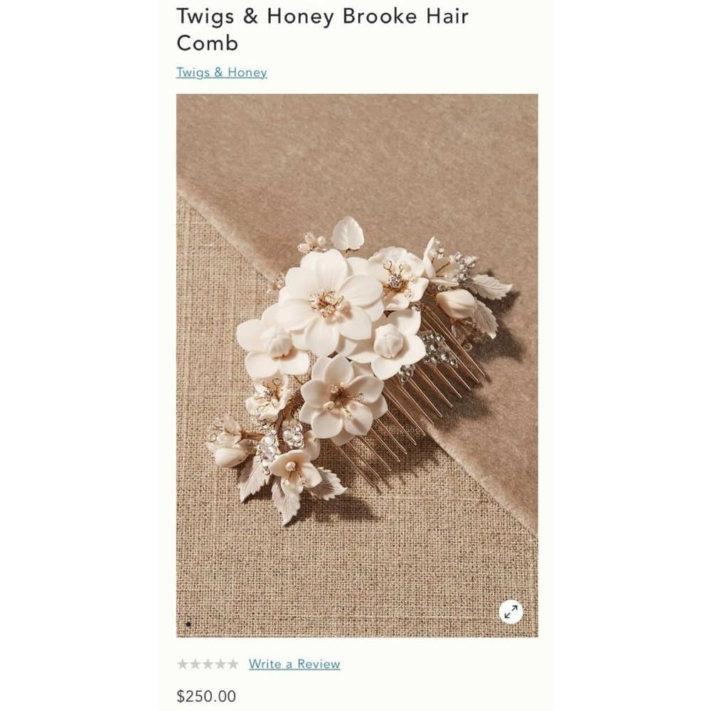 Bridal Comb Twigs & Honey “Brooke”